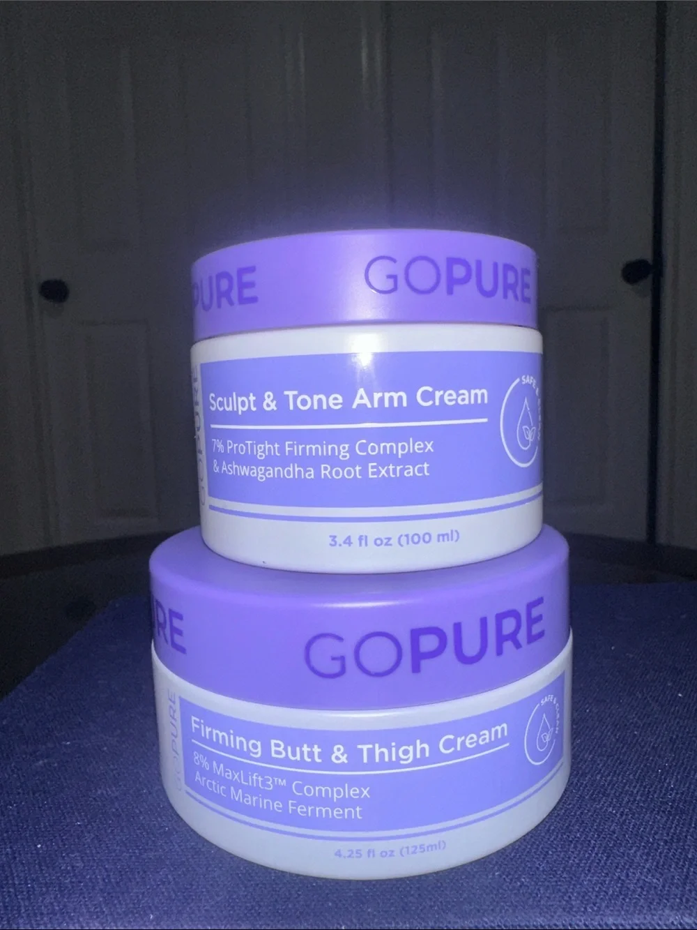 GoPure Sculpt & Tone Arm Cream + Firming Butt & Thigh Cream - Purple